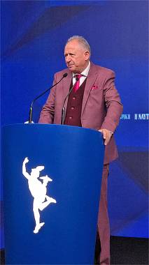 Τhe president of EODH, Mr. Andreas Mitsis, who in his brief greeting mentioned, among other things, how difficult it is for a Greek defense company to establish itself in the field and achieve international recognition.